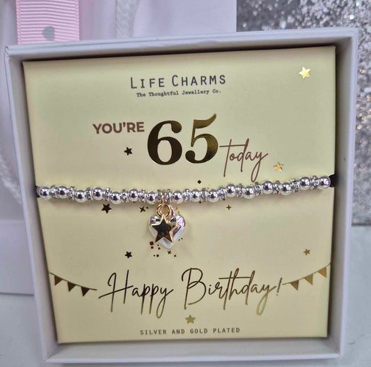 Life Charms #justbecause You're 65 Today Bracelet