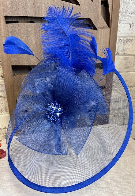 Cobalt/Feather Fascinator