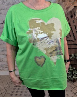 Dixie Foil Heart Top