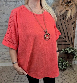 Ember Crinkle Top