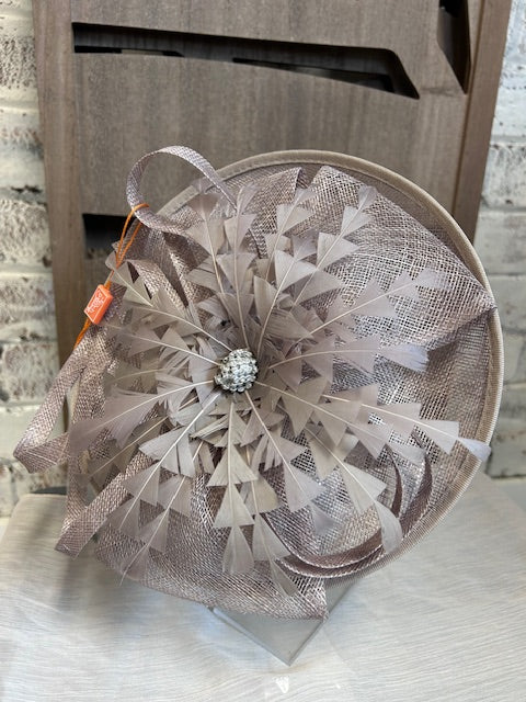 Taupe/Diamante Fascinator
