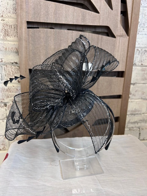 Black/Silver Fascinator