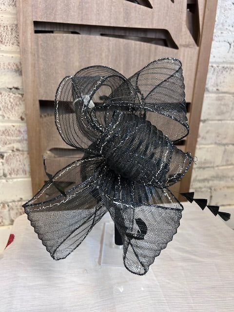 Black/Silver Fascinator