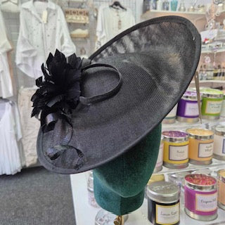 Large Black Fascinator