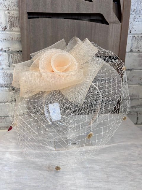 Champagne/Net Fascinator