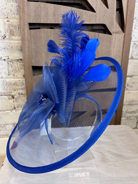 Cobalt/Feather Fascinator