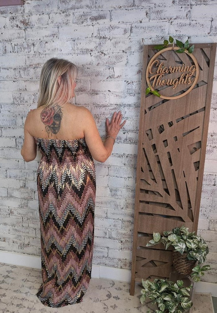 Debbie 2-way Chevron Dress