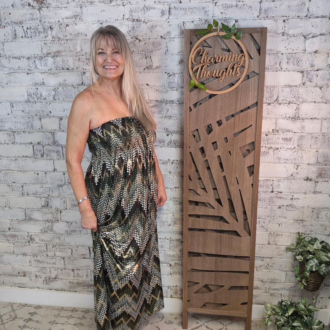 Debbie 2-way Chevron Dress