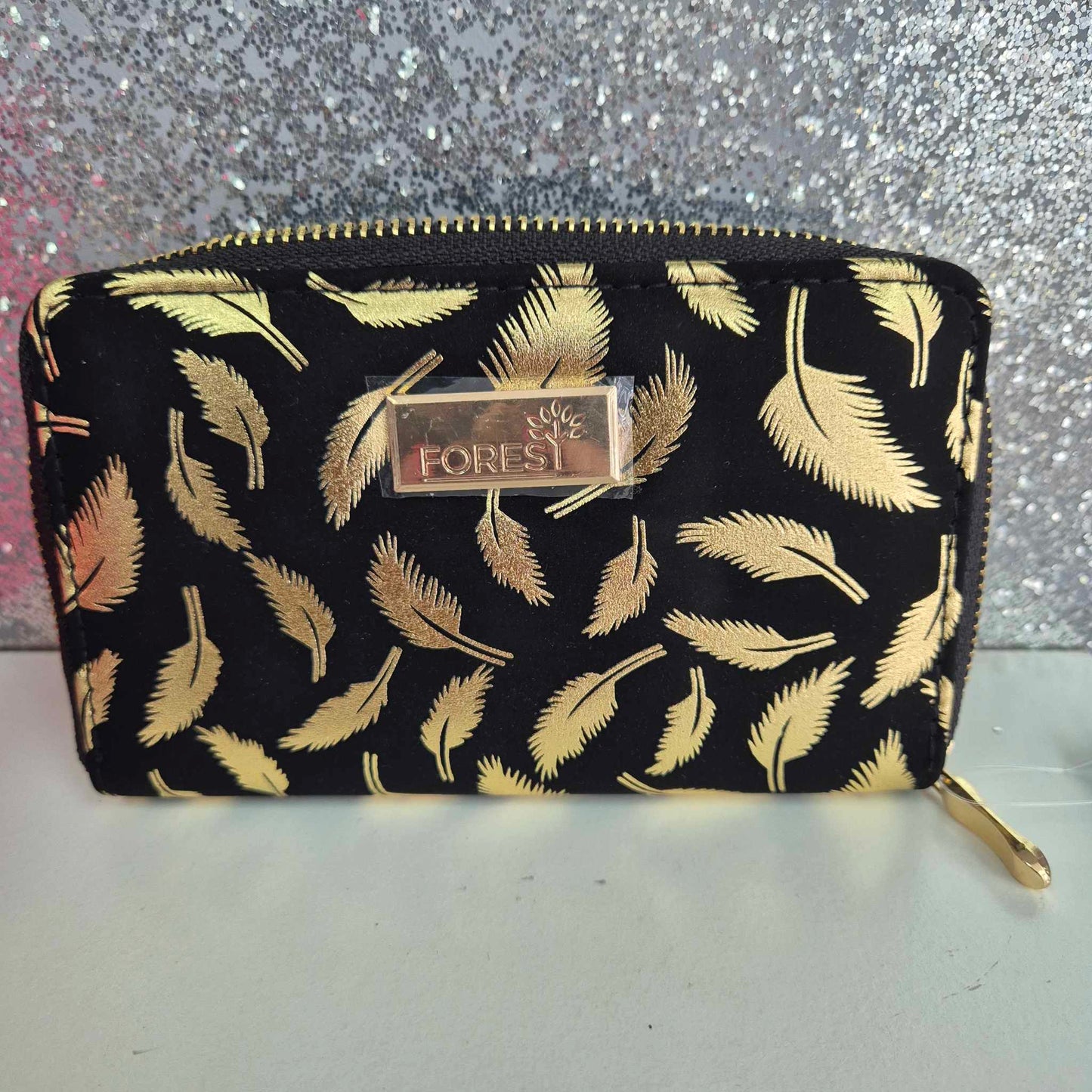 Feather Print Zip Purse (Various colours)