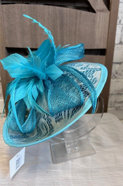 Turquoise/Feather Fascinator